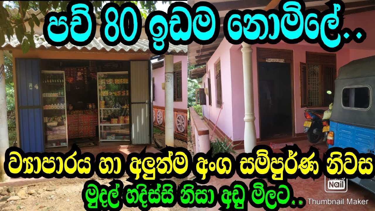 පච් 80 ඉඩම නොමිලේ .ව්‍යාපාරය හා අලුත්ම නිවස මුදල් හදිසි නිසා ඉතා අඩුවට .Polonnaruwa land/podimalli