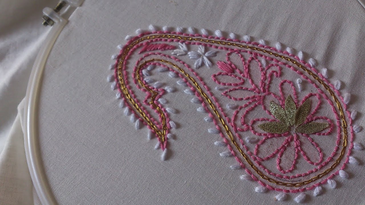 Hand embroidery designs-chickenkari/shadow work/luknowi embroidery with gotta patti work