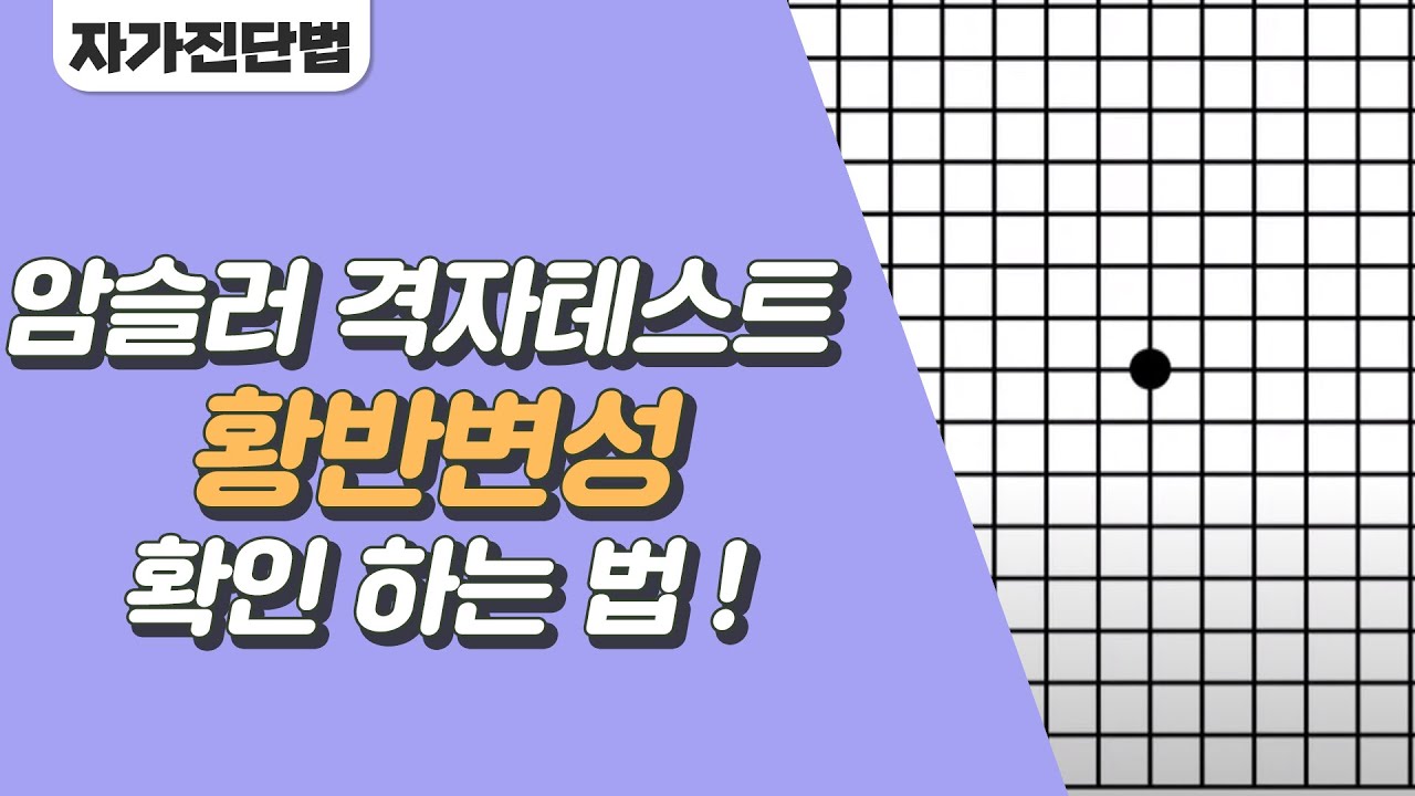 황반변성 자가진단법, 암슬러 격자 테스트📜 친절한 진료실(hello my doctor) 5회