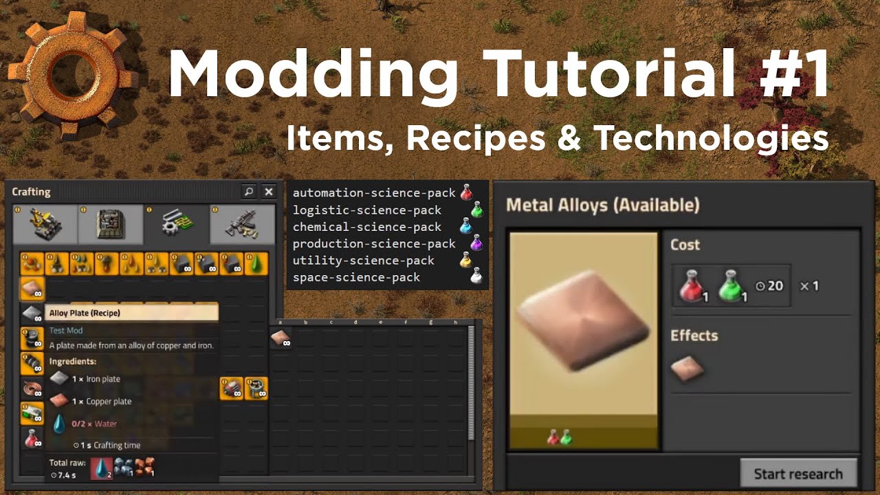 Factorio Modding Tutorial #1 - Items, Recipes & Technologies