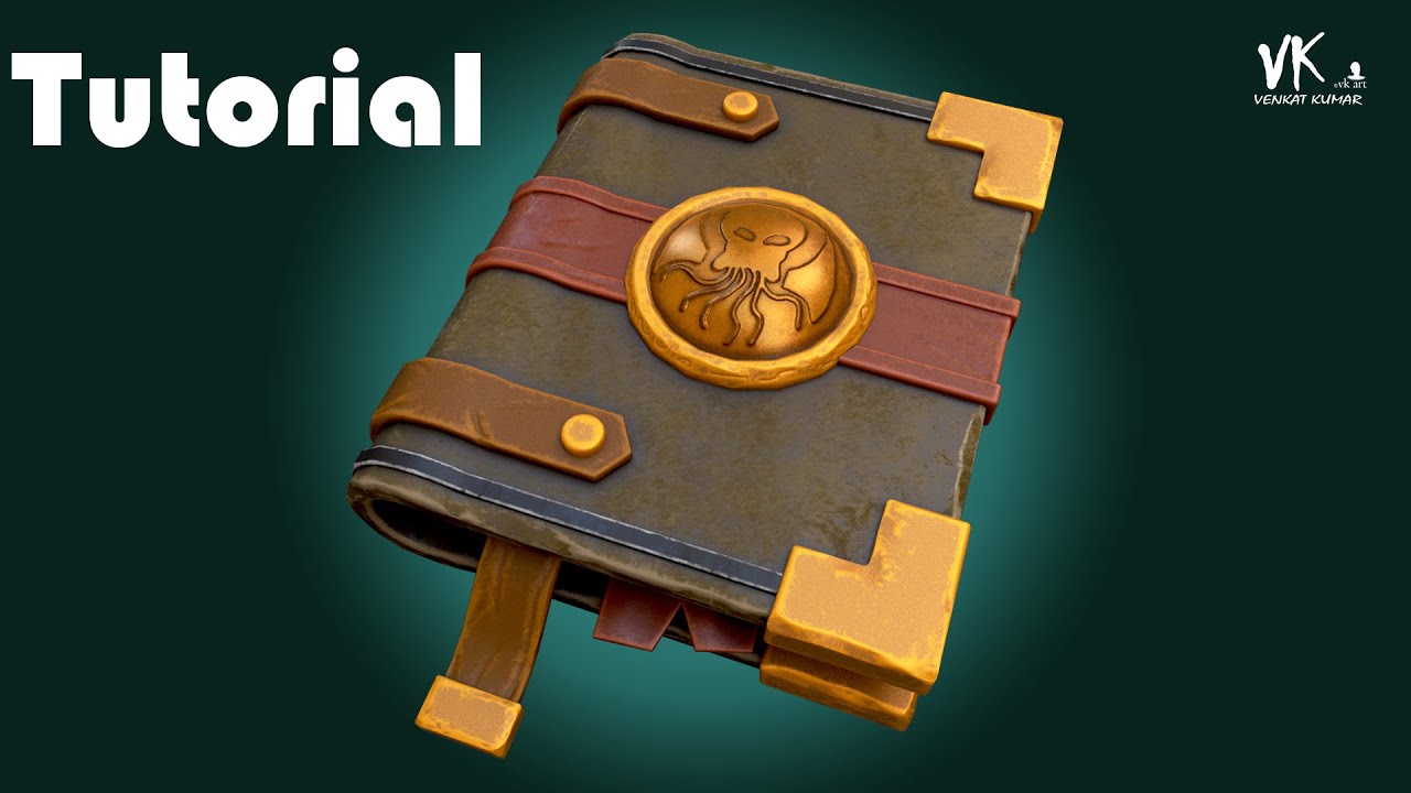 Stylized Magical Book | Tutorial | Timelapse | Autodesk Maya | Zbrush | Substance Painter