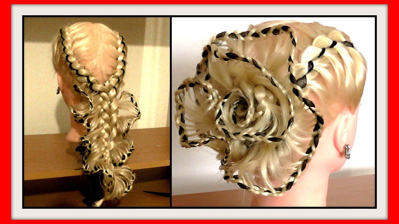 LACE BRAID ROSE HAIRSTYLE / HairGlamour Styles /  Hairstyles