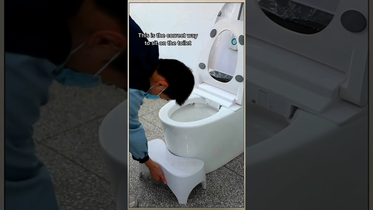 Correct Way To Sit on Toilet Seat 🚽