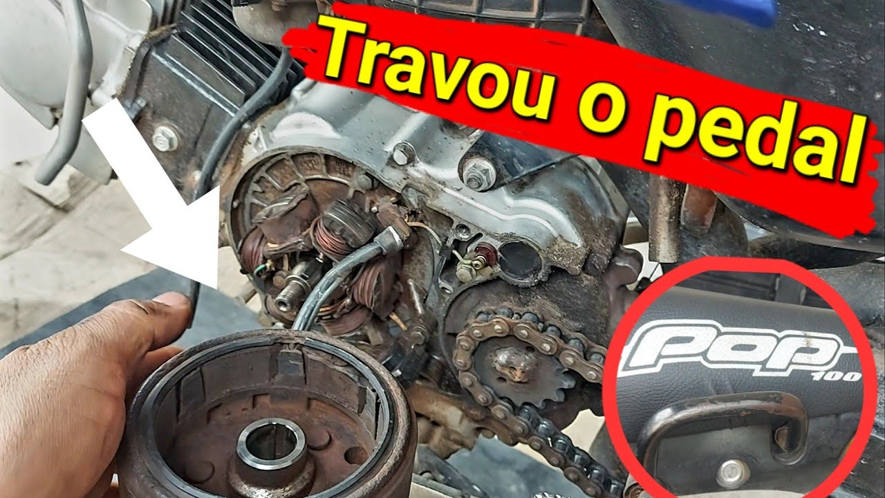 Pop100 com pedal travado não abra o motor antes de ver isso