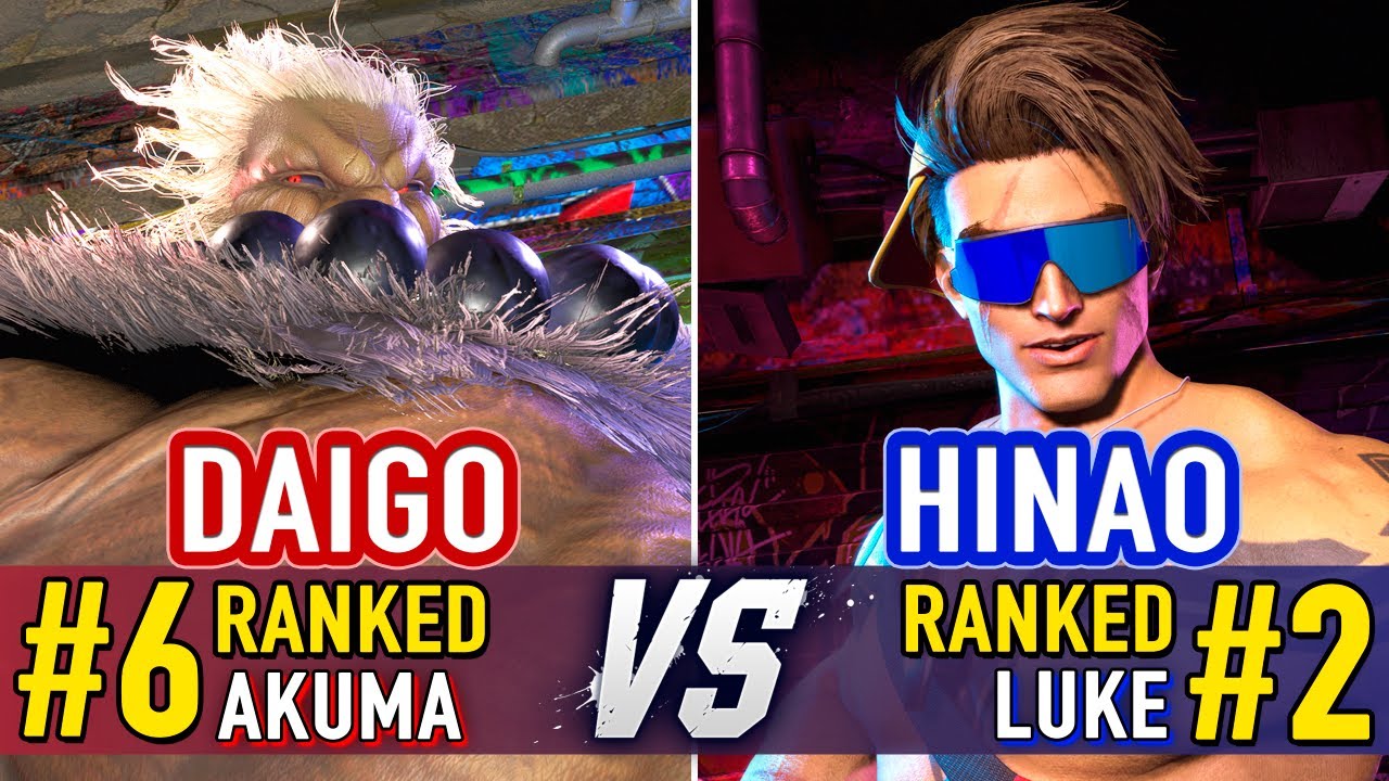 SF6 🤜 Daigo (#6 Ranked Akuma) vs Hinao (#2 Ranked Luke) 🤛 SF6 High Level Gameplay