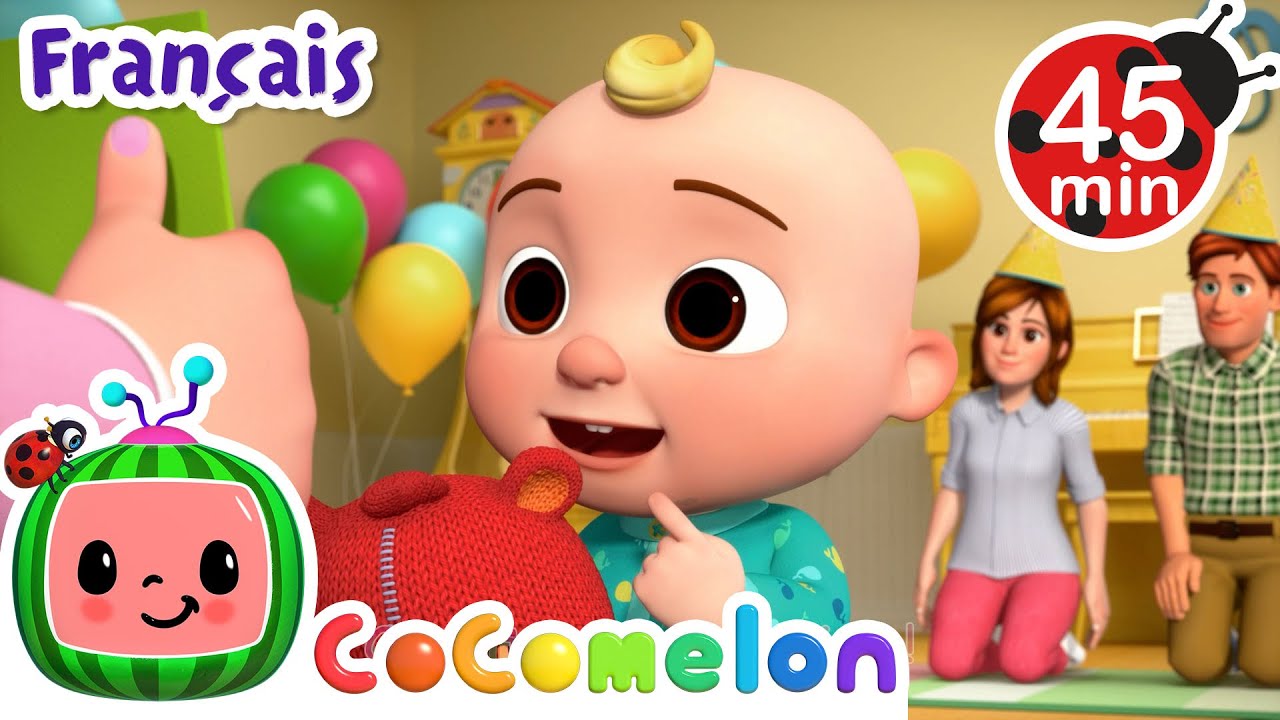 Bon anniversaire JJ + encore | Cocomelon en français | Dessins animés pour enfants