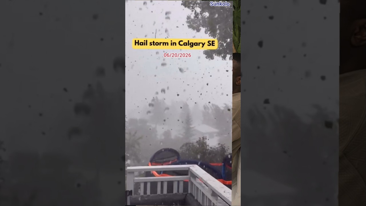 Calgary hailstorm 06/20/2026  #hailstorm #Calgary #south