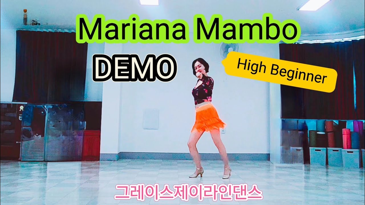 Mariana Mambo Linedance #Demo #High Beginner #그레이스제이라인댄스 #라인댄스블라썸