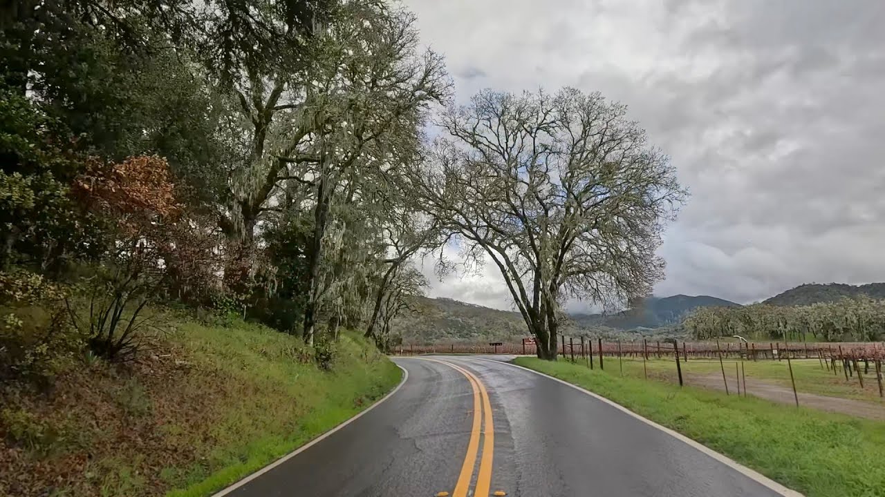 A Drive from Lakeport to Geyserville in California