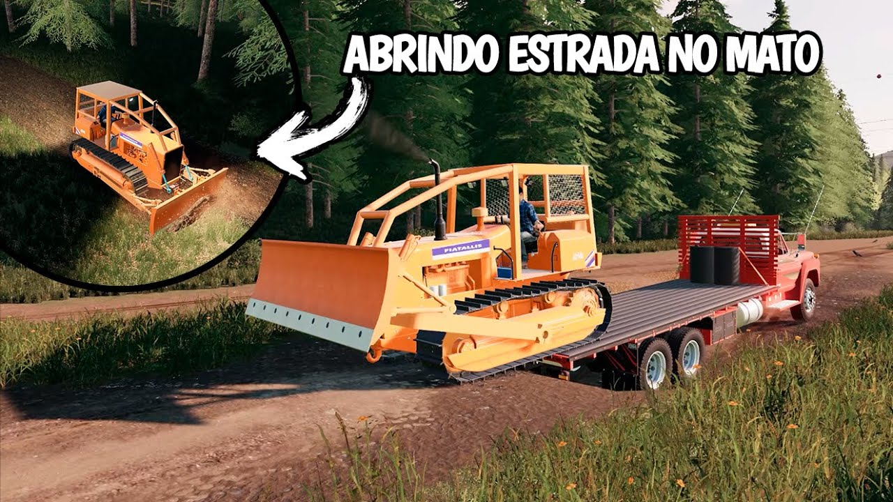 TRATOR DE ESTEIRA ABRINDO ESTRADA NO MATO | Mapa Holmakra v2 - O MADEIREIRO