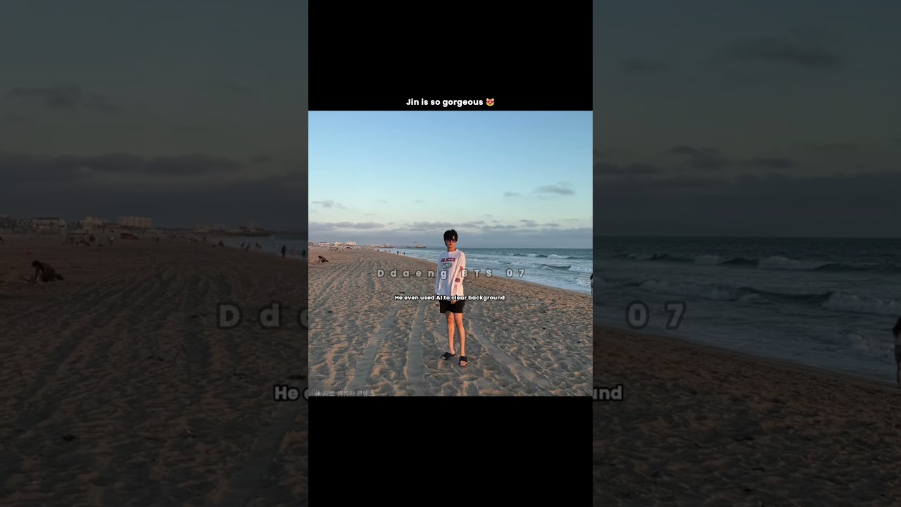 Jin used AI to clear his background 🤭 #bts #jin #seokjin #ddaengbts #kpop
