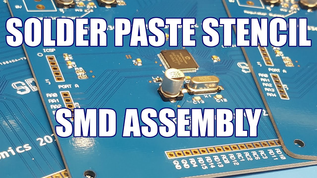 SDG #061 SMD-монтаж с использованием трафарета для паяльной пасты и горячего воздуха на печатных ...