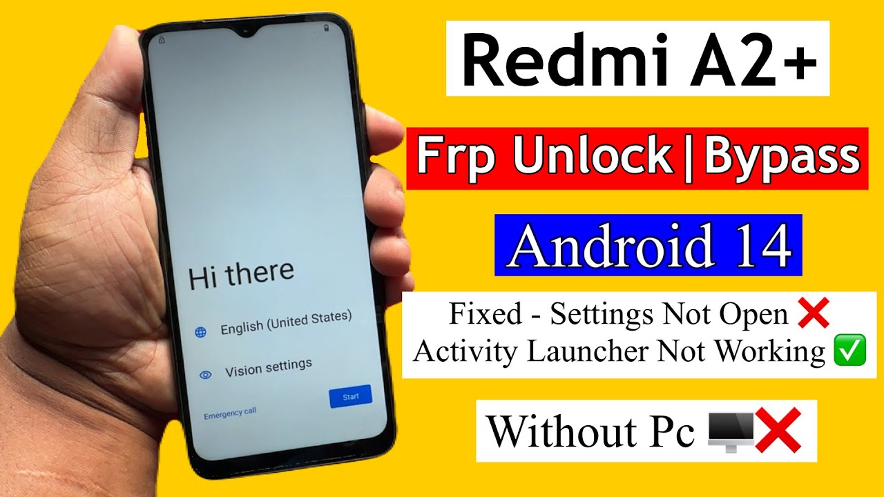 Redmi A2+ FRP Unlock No PC | 2025 Google Lock Bypass | Fixed Activity Launcher Not Working