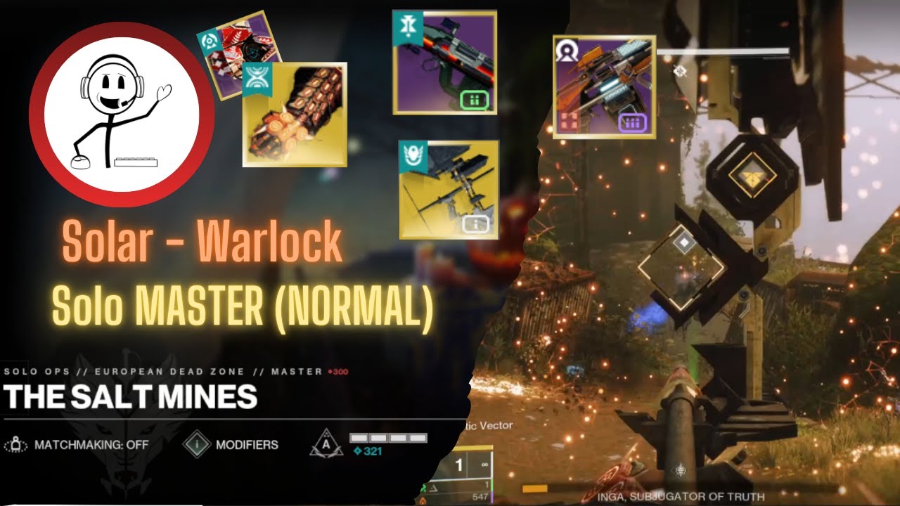 Solo OPS MASTER (NORMAL) The Salt Mines - Solar Warlock  [Edge of Fate] + [Ash and Iron]