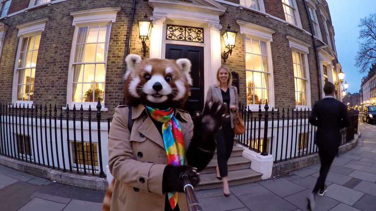 Red Panda Explores London Like a True Explorer