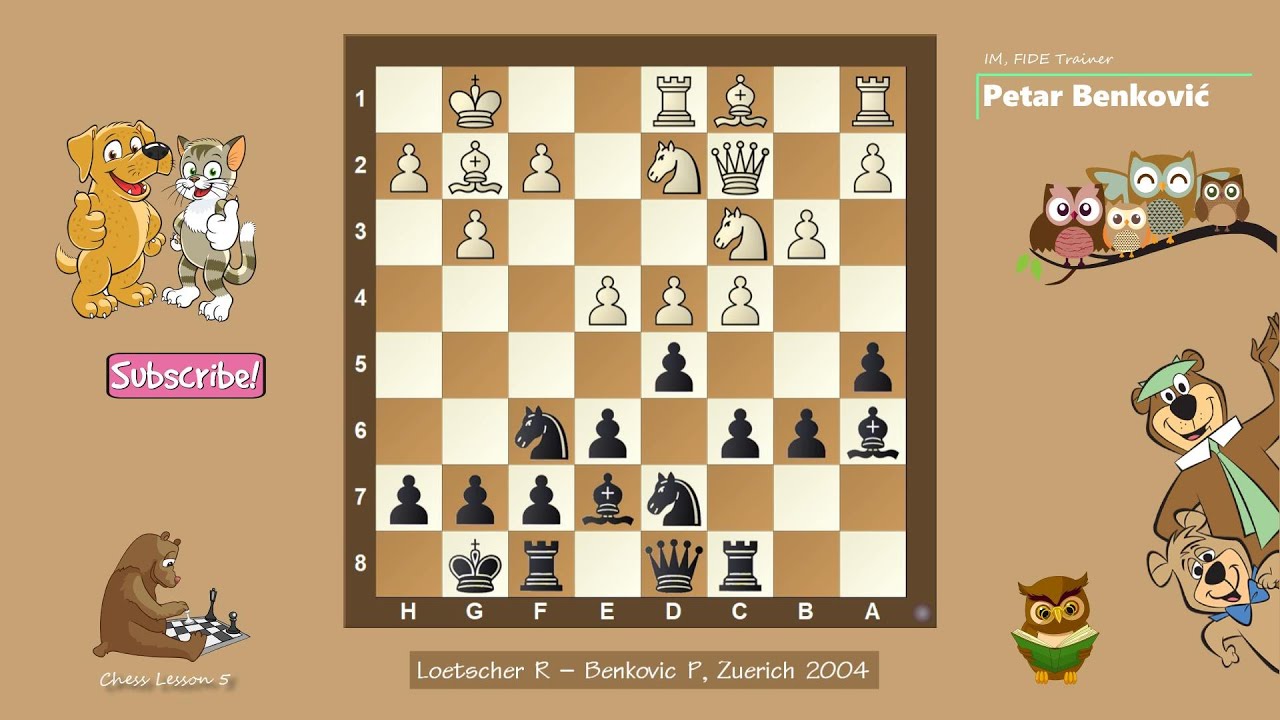 Loetscher Roland vs Benkovic Petar, Zuerich 2004 | Exchange sacrifice for the open diagonal