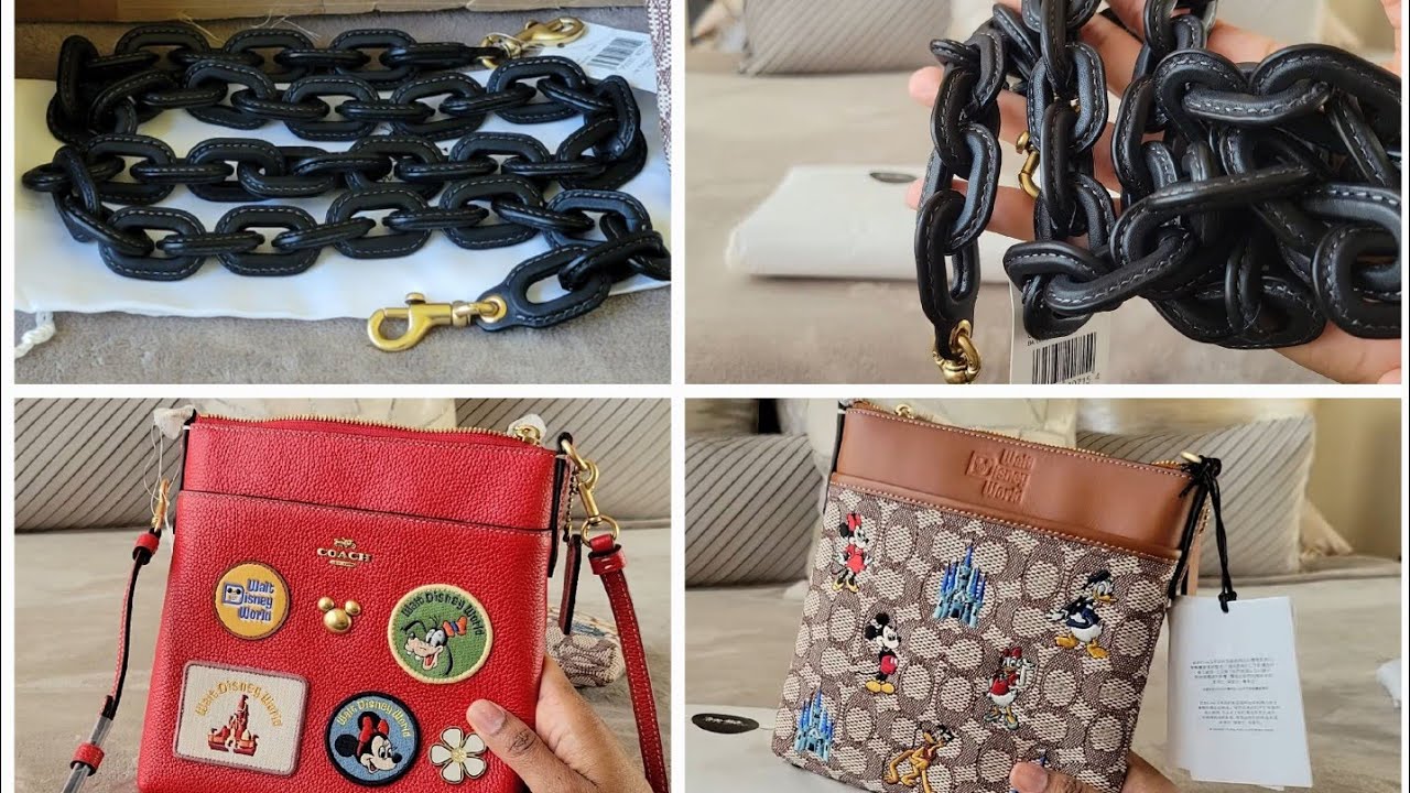 Coach UNBOXING: NEW Leather Chain Strap and DISNEY!