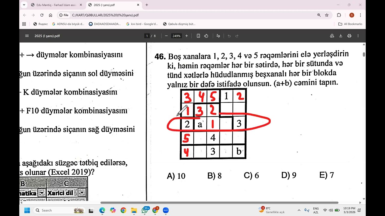 Məntiq oyunları Part 1 -  Online dərs