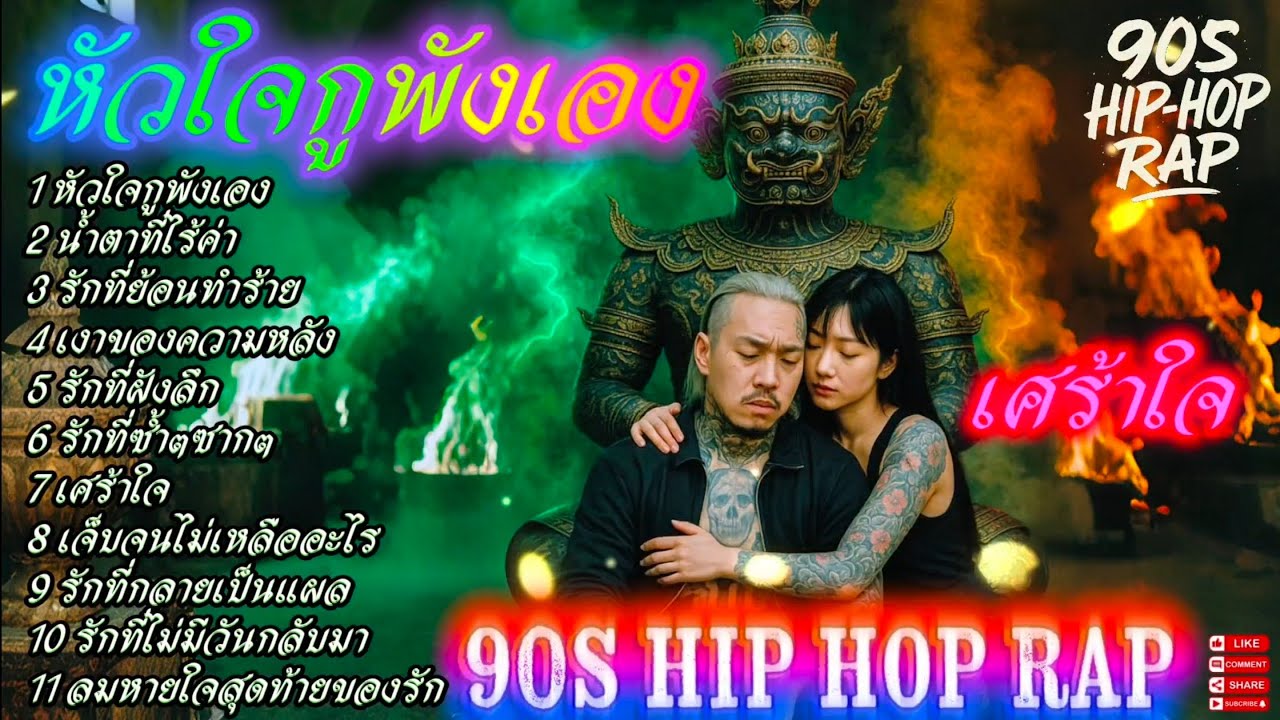 หัวใจกูพังเอง - เศร้าใจ 💔👊💯🔥Rap Hip-hop🔥 #รวมเพลงแร็พฮิปฮอป #rap #hiphop #boombap [086]