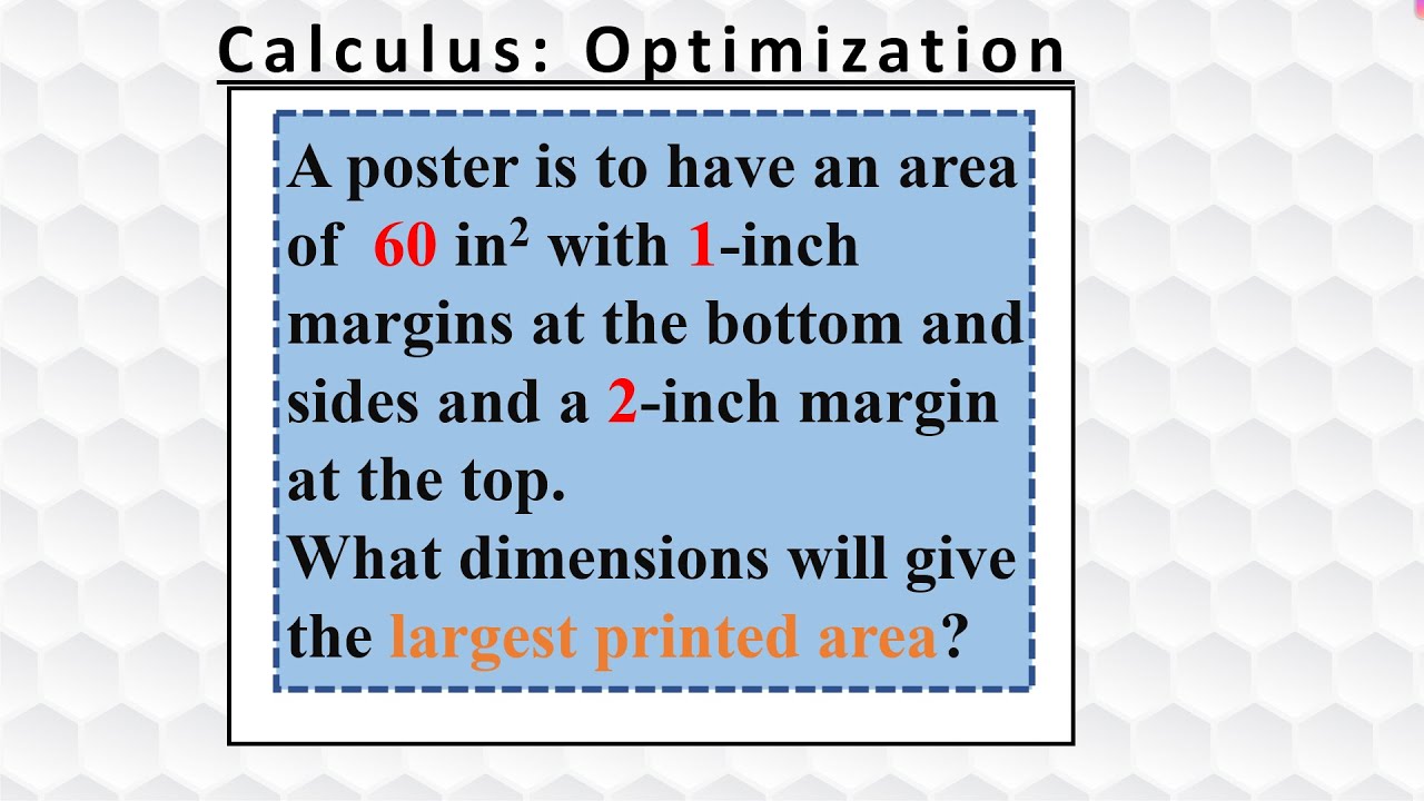 Maximum Printed Area: Optimization