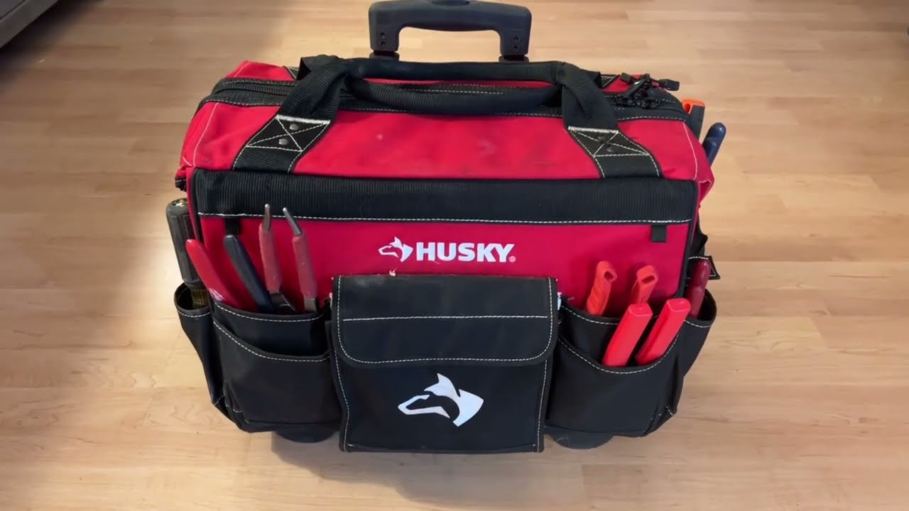 Husky Tool Bag Review 🧰 Tough Rolling Tote for Pros! #HuskyTools #RollingToolBag #ToolStorage