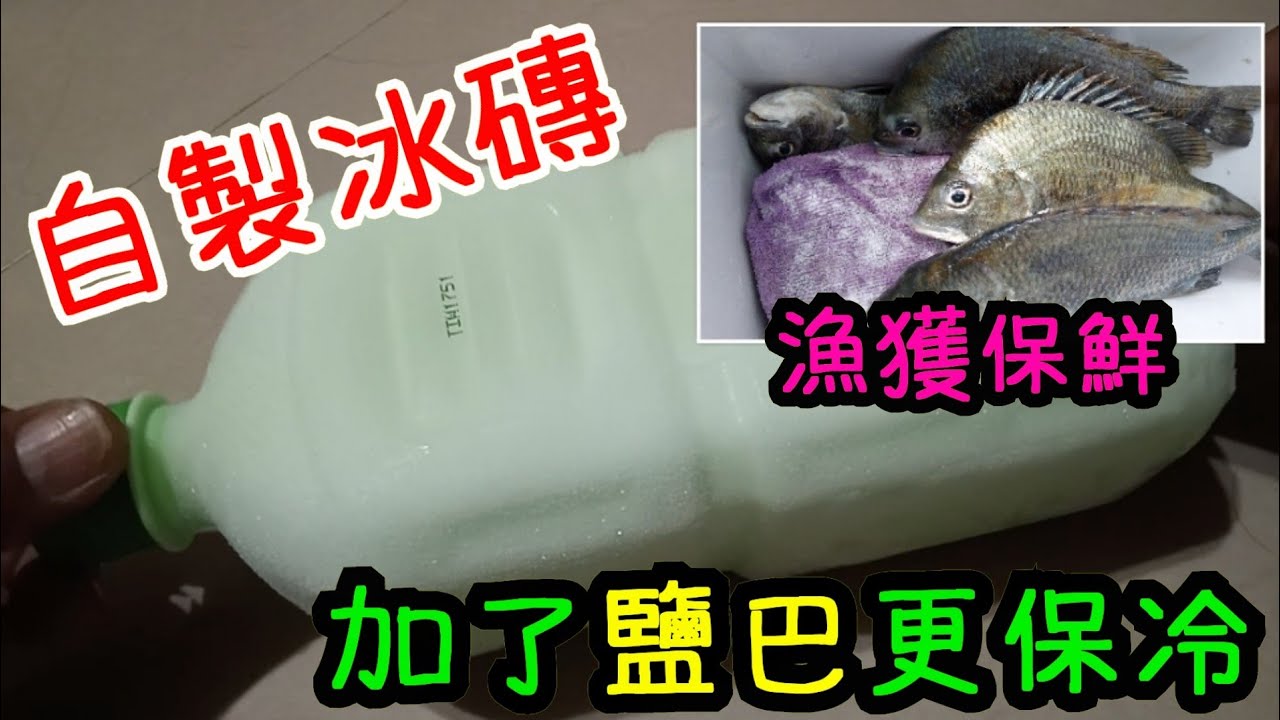 自製冰磚 加了鹽巴更保冷 漁獲保鮮