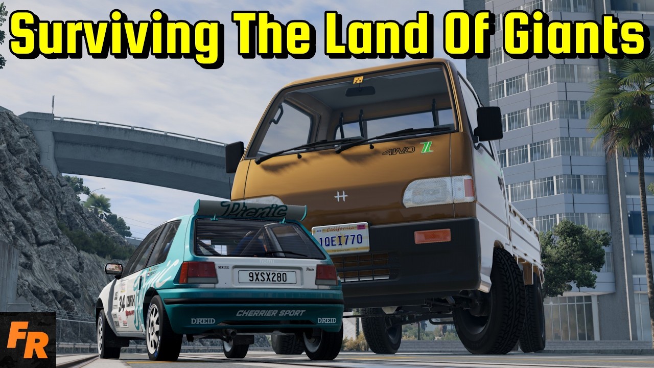 Surviving The Land Of Giants - BeamNG Drive