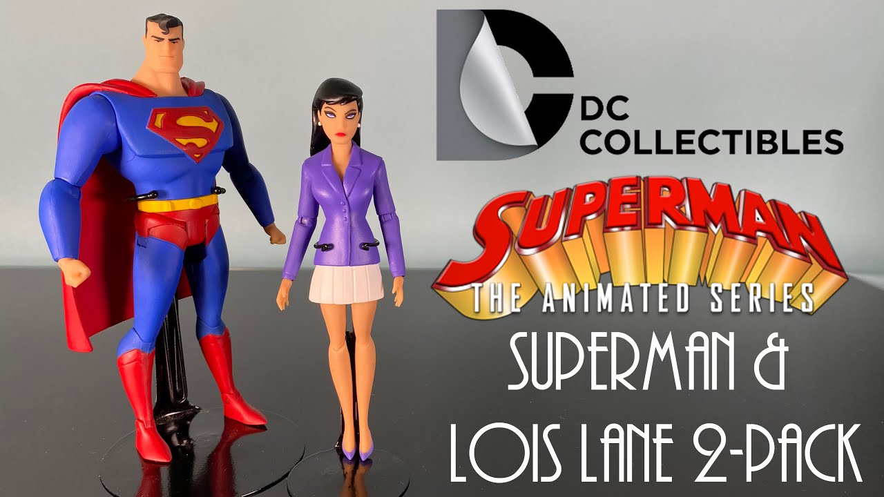 DC Collectibles Superman & Lois Lane 2-Pack Review The Animated Series Action Figure Unboxing Toy