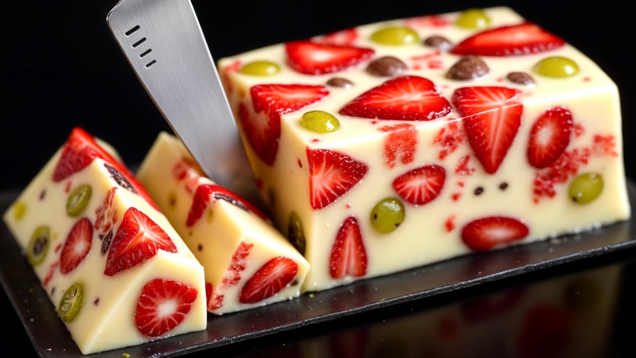 ❗Nur Milch und Obst! Leckeres und gesundes Dessert ohne Gelatine und Backen in 5 Minuten