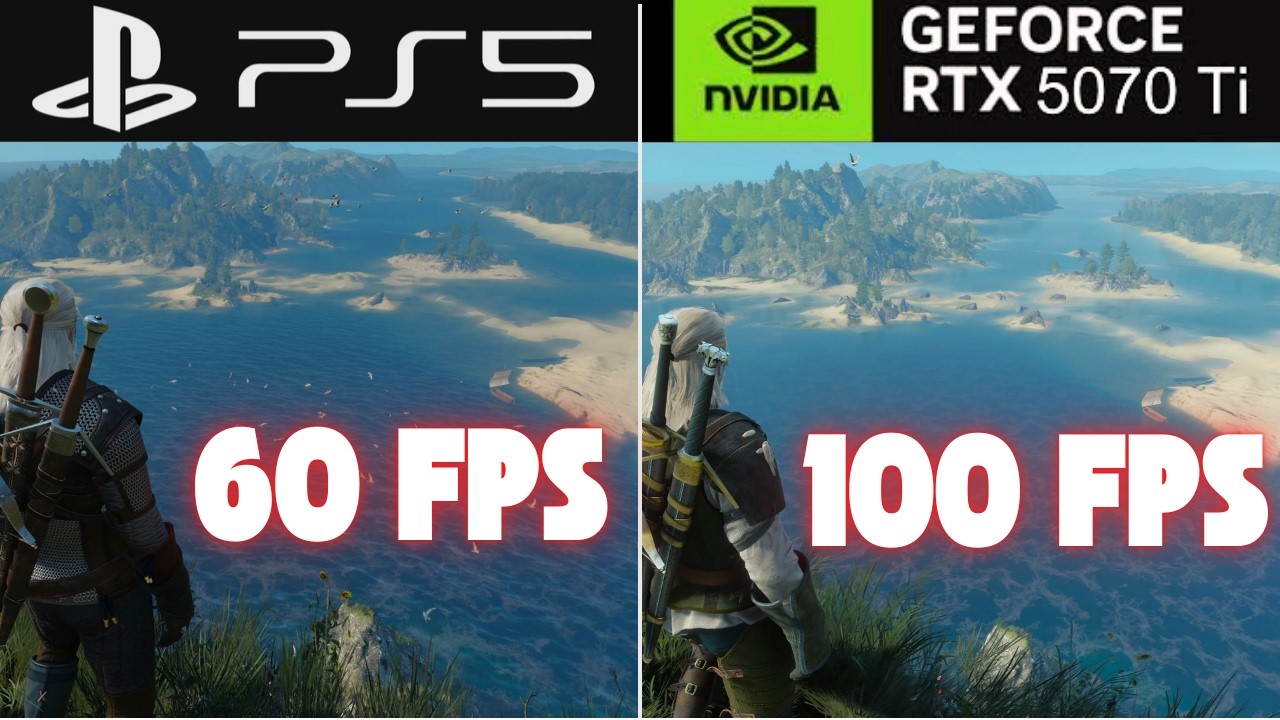PS5 vs RTX 5070 Ti  Witcher 3  GRAPHIC & FPS COMPARISON 4K