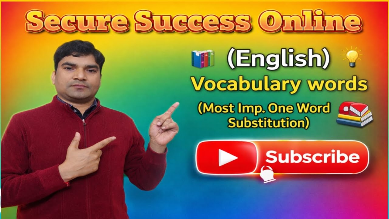 One Word Substitution | एक शब्द में वाक्य | English Grammar आसान तरीके से