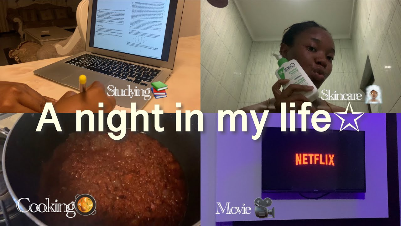 A night in my life🌙 : cooking + skincare + studying/ Night routine