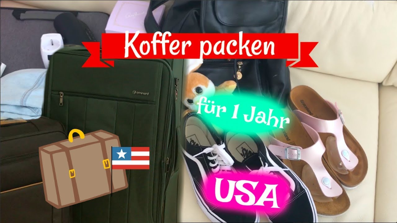 KOFFER PACKEN für 1 JAHR USA // AUSLANDSJAHR USA 2018/19