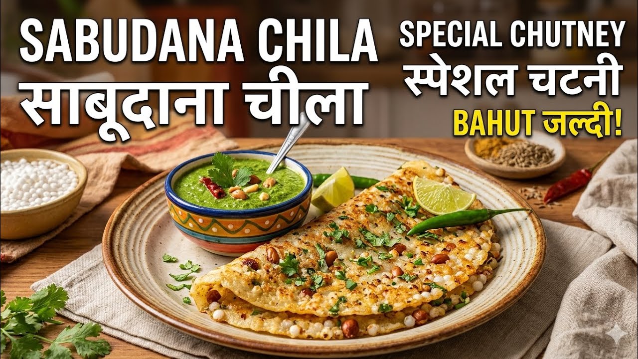 Sabudana Chilla & Special Chutney | साबूदाना चीला बनाने का सबसे आसान तरीका