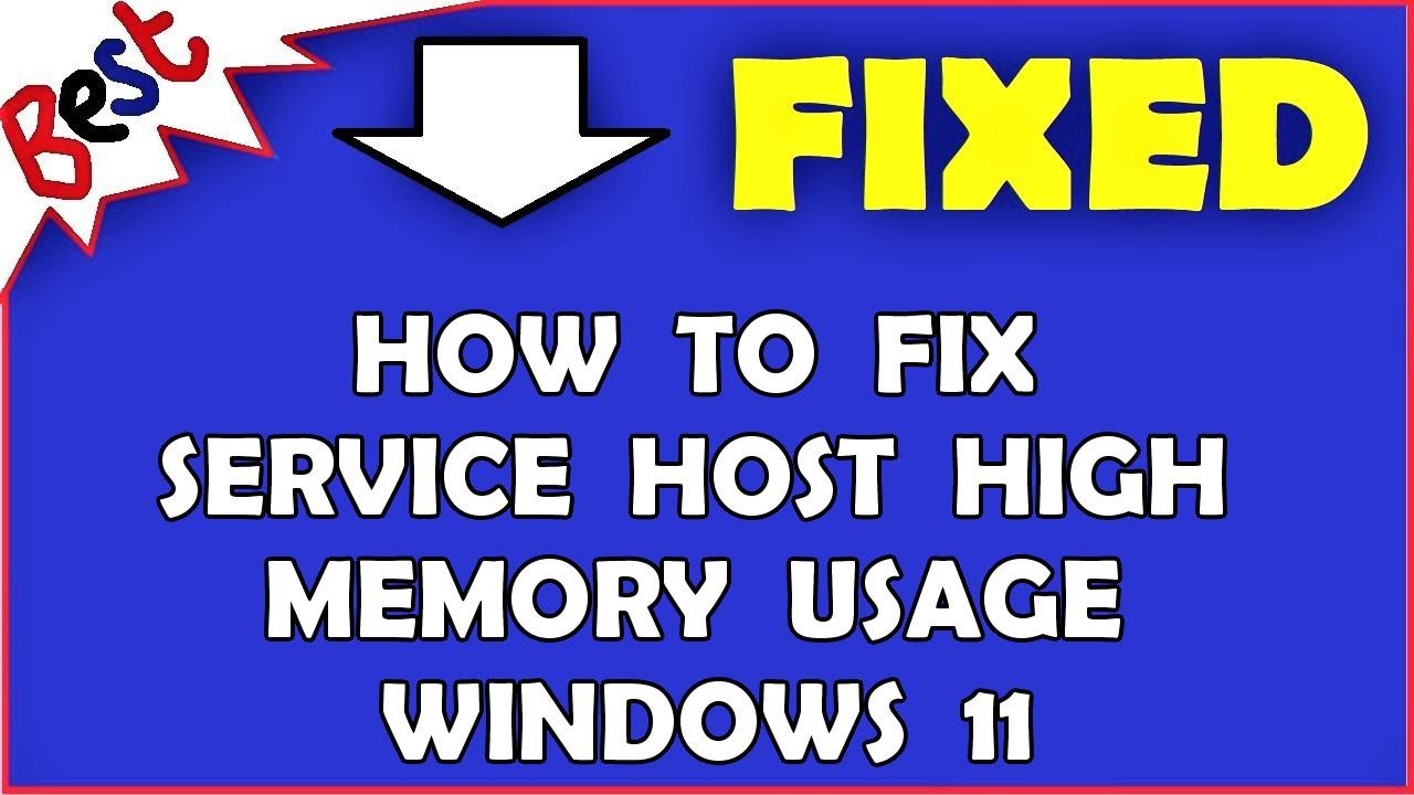 How to Fix Service Host High Memory Usage windows 11