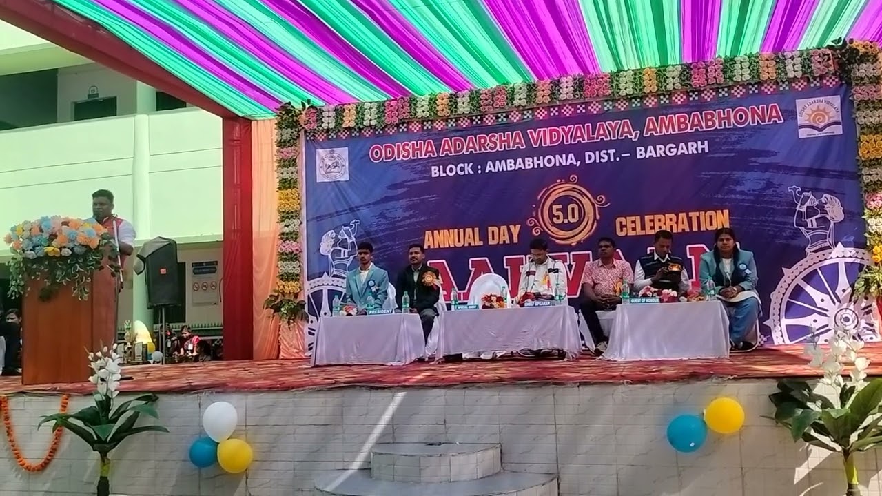 Speech by Chief guest Dr Lalit Bag BDO Ambabhona at Annual Day OAV Ambabhona 