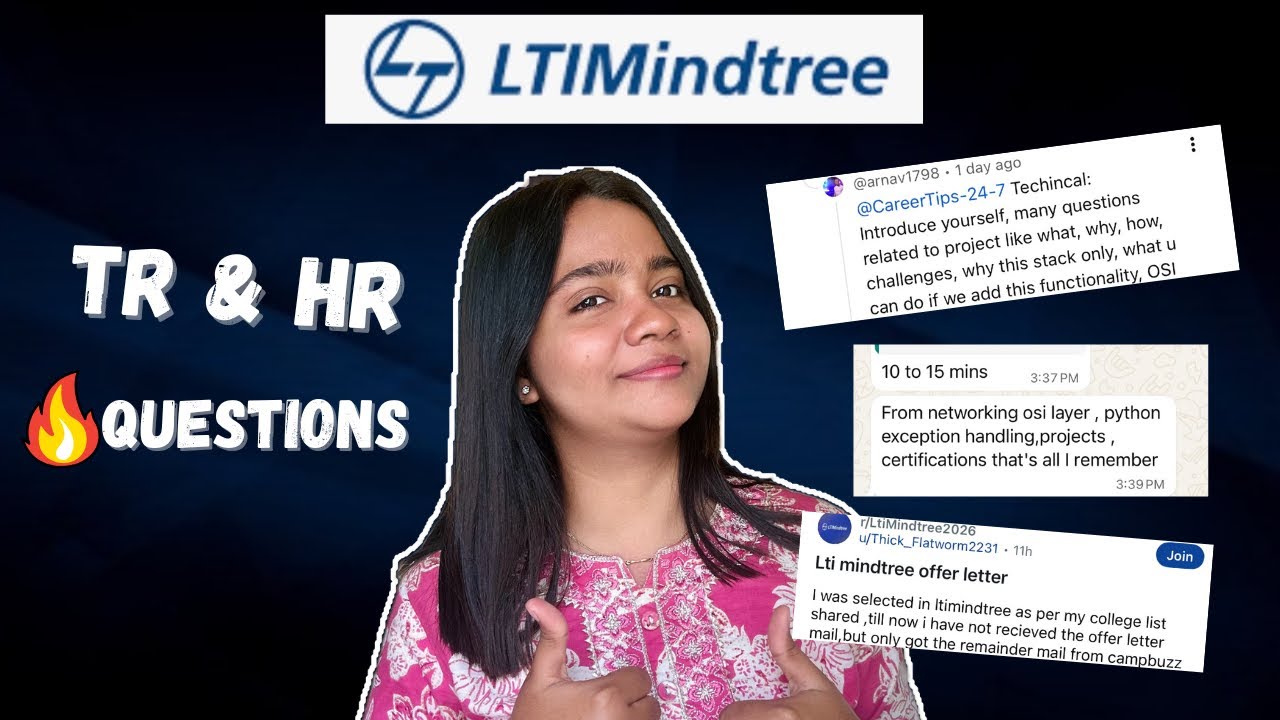 LTIMindtree✅ Technical & HR Interview Q’s💥🎓 (2025/2026) ASSOCIATE TRAINEE