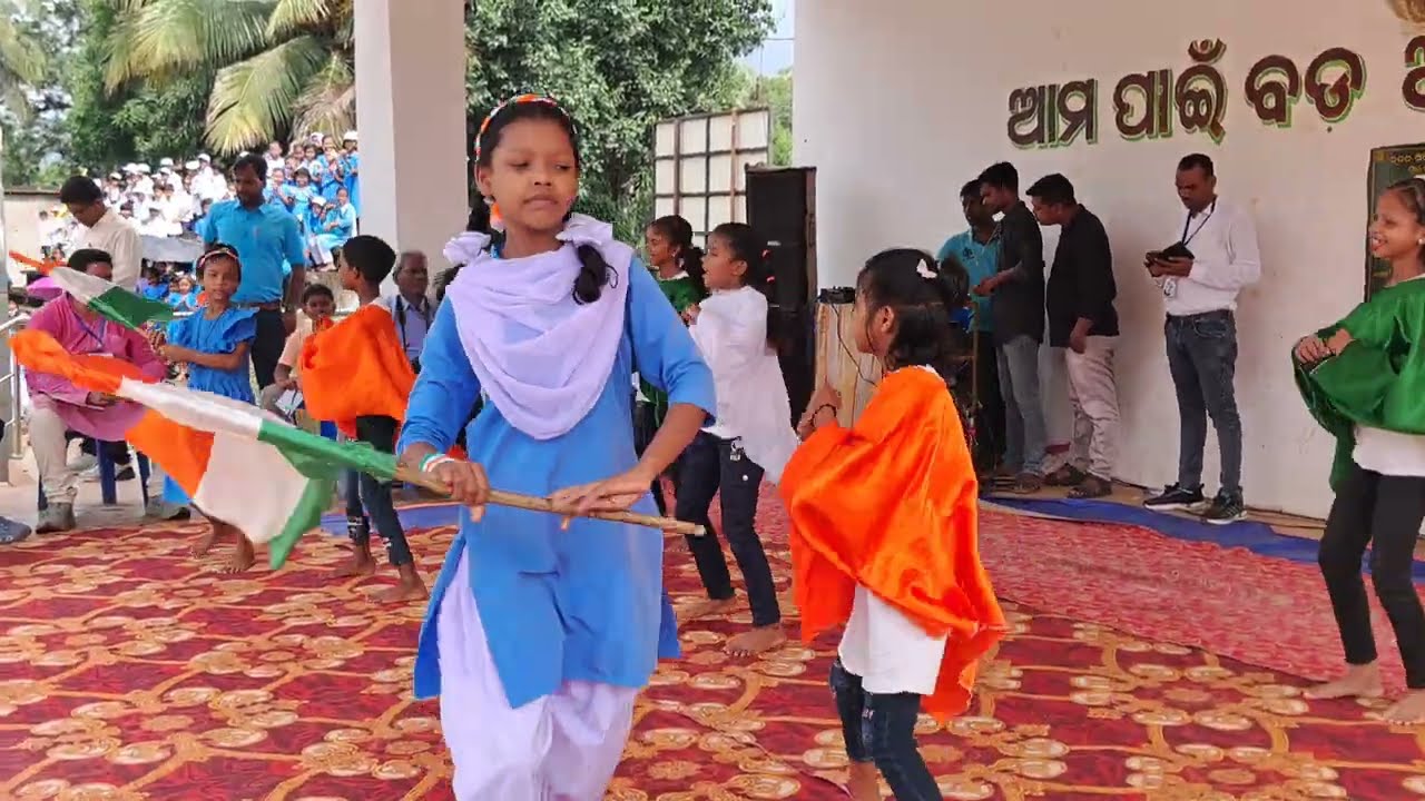 Chandrasekhar ashram school KHANDAPADA GIRL'S  dance performance 79TH INDEPENDENCE DAY 15August 2025