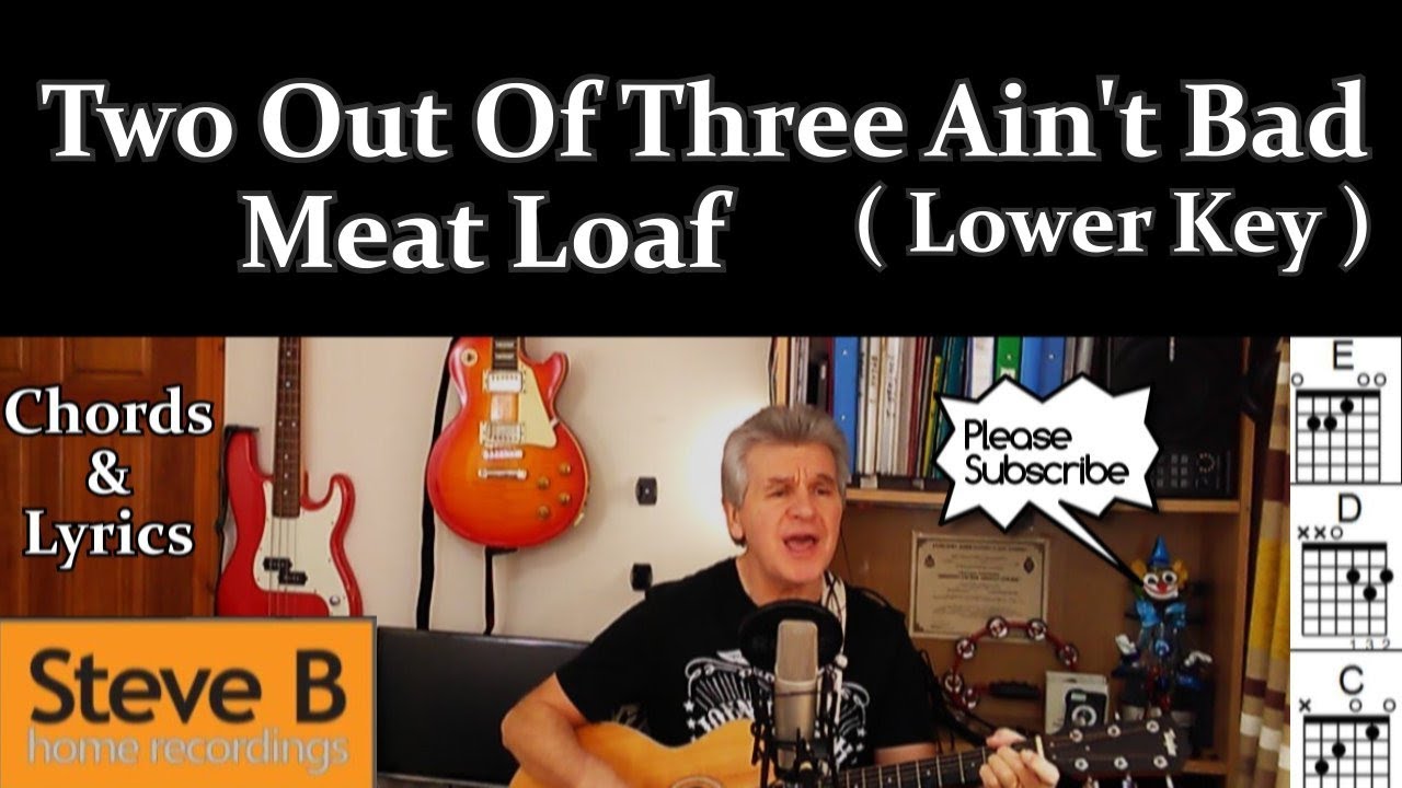 Meat !oaf - 2 Out Of 3 Ain’t Bad (lower key) - 🎸Guitar - 🎵Chords & Lyrics Cover- Steve.B 🇬🇧