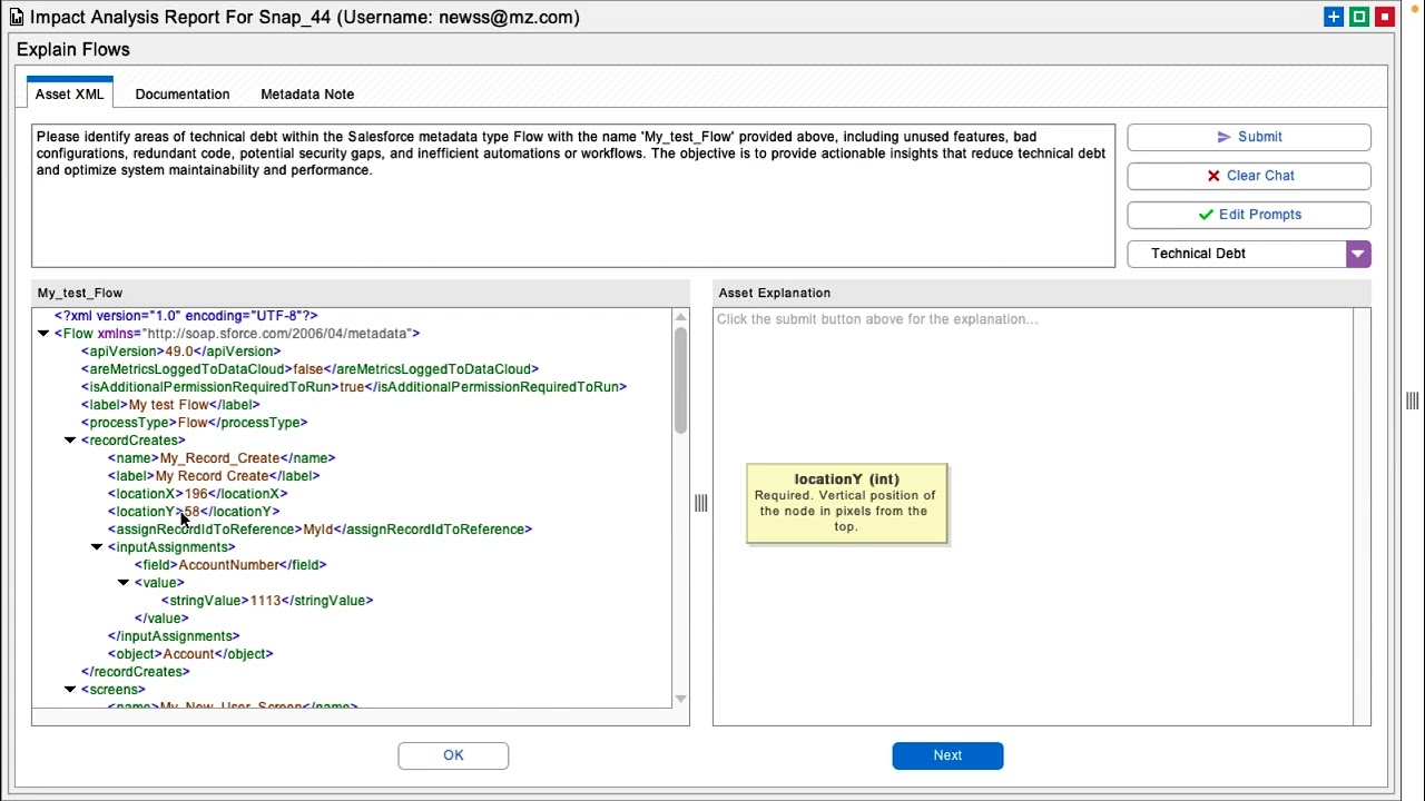 AI-Powered Metadata Context Explanations in Snapshot