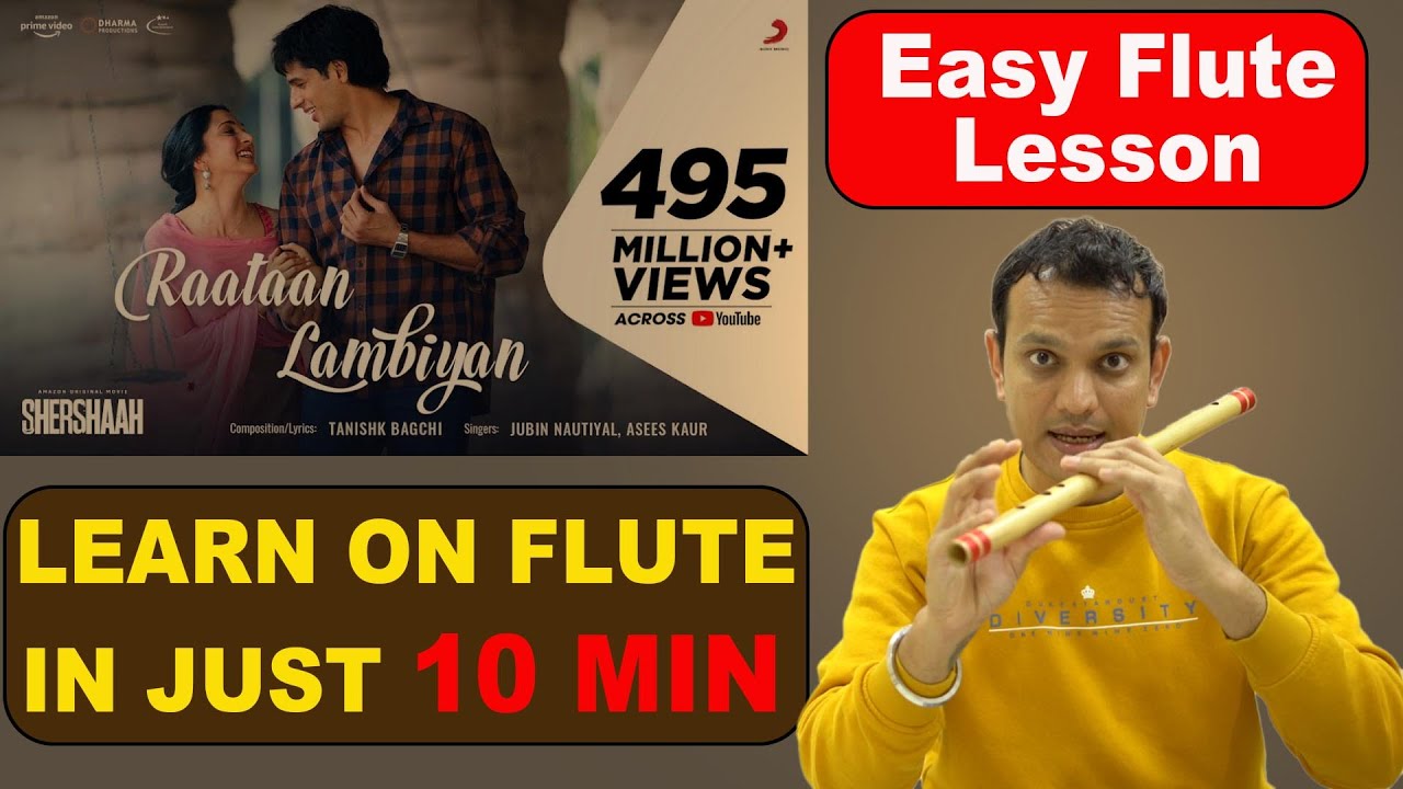 Raataan Lambiyan Sargam And Flute Notes || Learn Songs on Flute || Learn Flute in Hindi ||