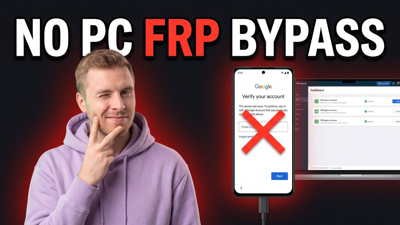 Bypass FRP Lock on Android FAST: Remove Verify Your Account Screen Without a PC