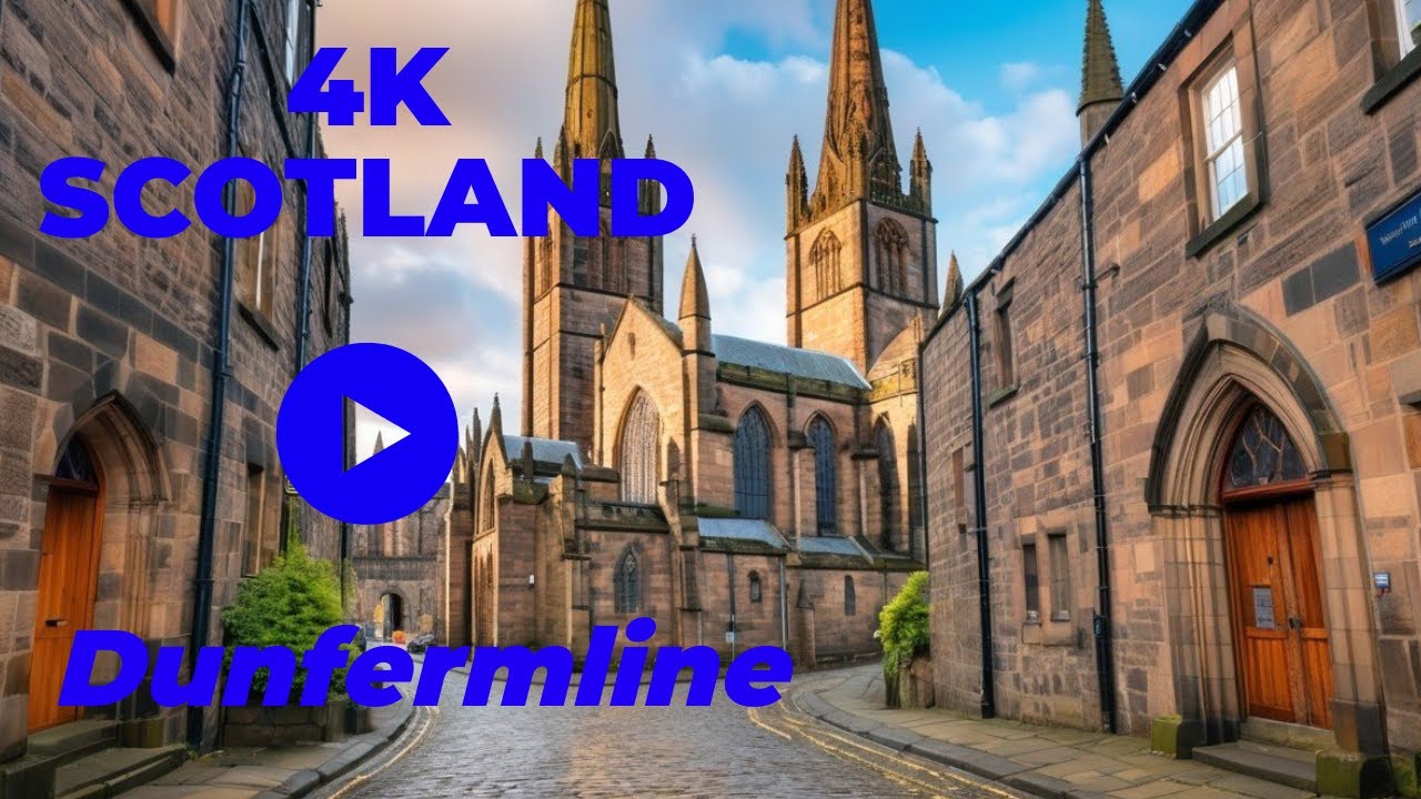 Walking in the suburbs and the old town of Dunfermline, Scotland 🏴󠁧󠁢󠁳󠁣󠁴󠁿 (4K Ultra HD) Walking Tour