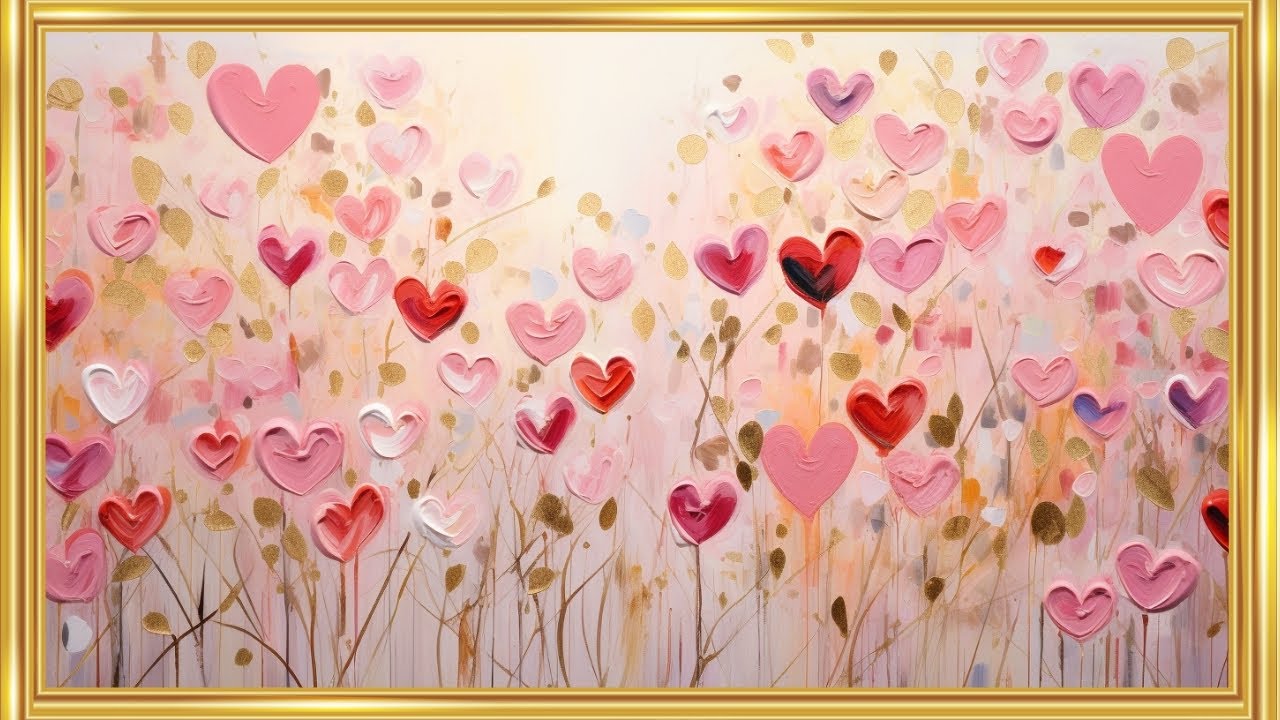 Romantic Heart Garden  Valentine Frame TV Art Screensaver