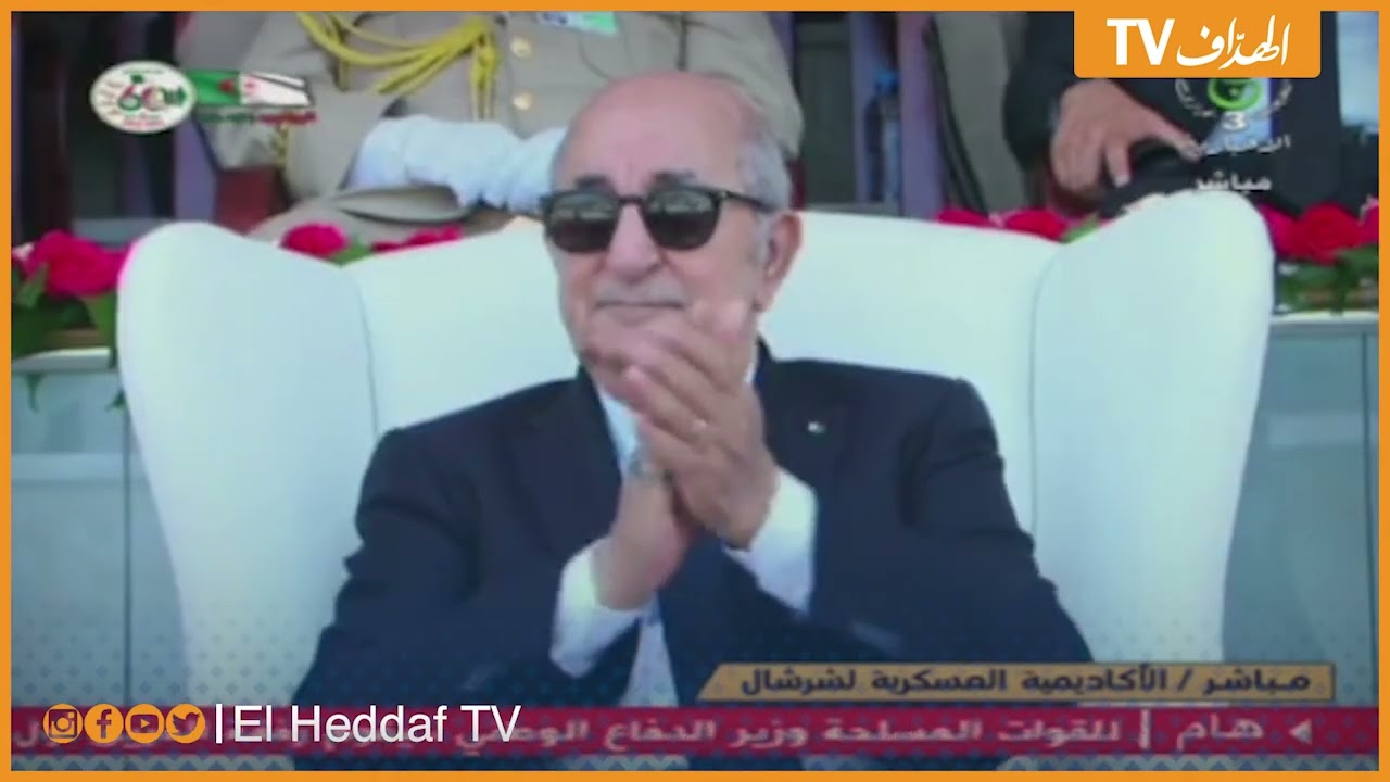 شـــاهد .. استعراض عسكري قوي في حفل تخرج الاكاديمية العسكرية بشرشال