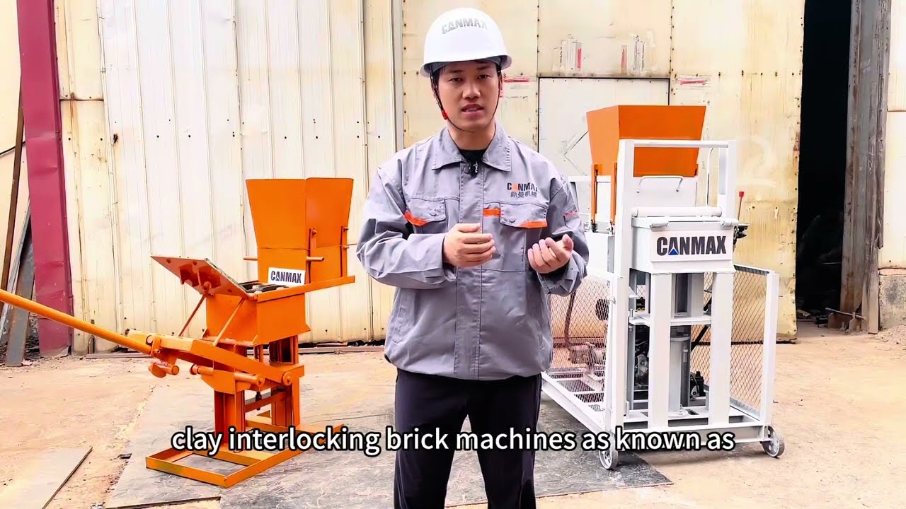 Demo of Lego brick machine interlocking clay brick machine LG2-45(manual) & LG2-25(semi-automatic)