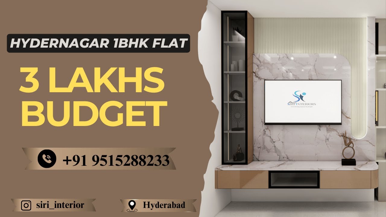 💎 Steal the Luxury: 1BHK interiors Under  3lakhs Budget! ✨🤑 💎