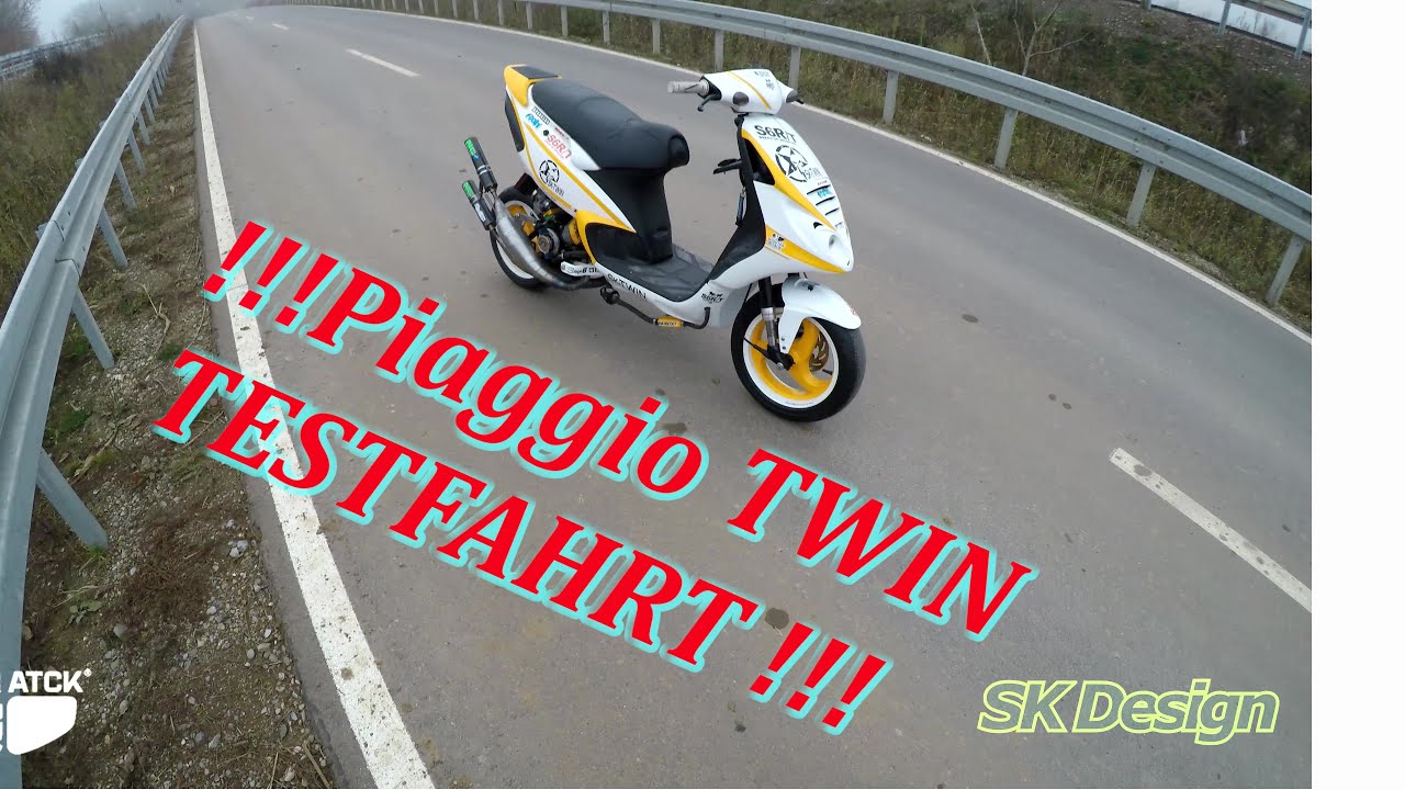 TESTFAHRT NR.2 ONBOARD Piaggio TWIN 2x 70cc Cetano Miano Innenrotorzündung Sirkenny