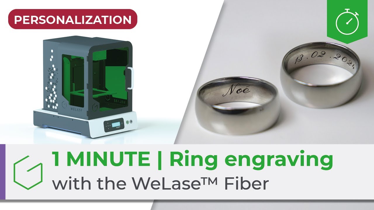 ⏱️ 1 Minute | Inside of ring engraving with the WeLase™ Fiber