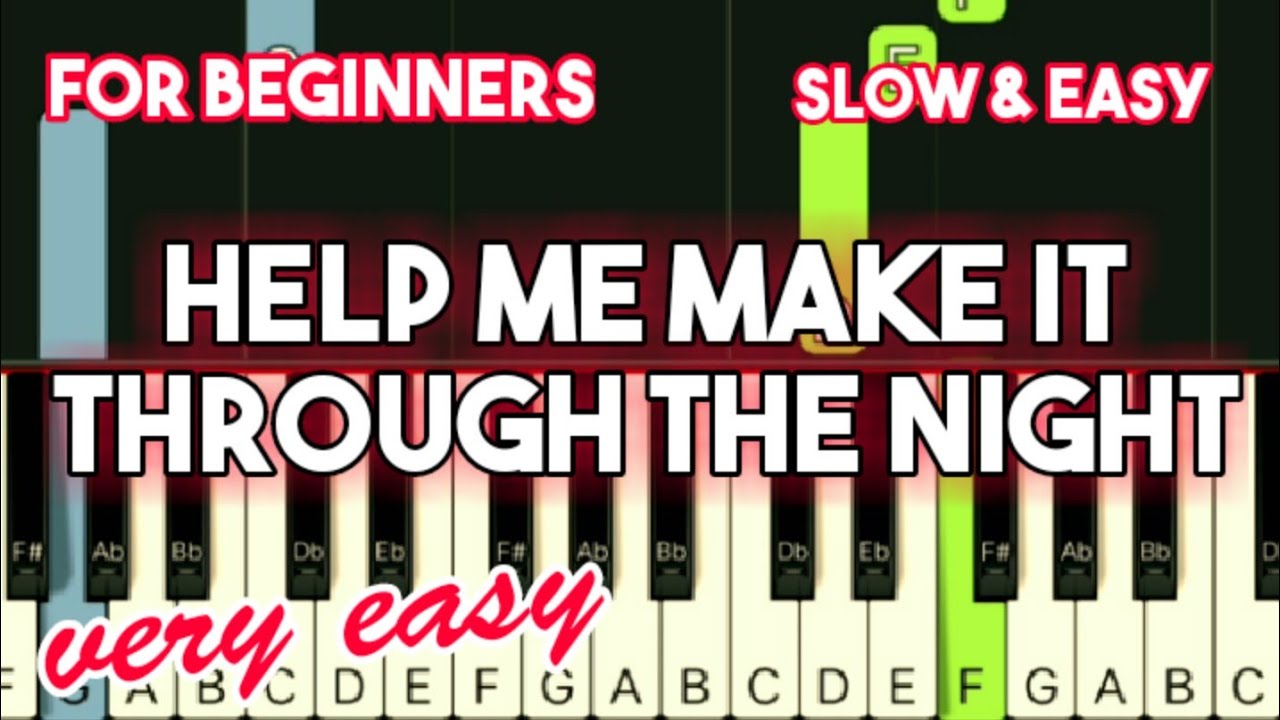 ENGELBERT HUMPERDINCK - HELP ME MAKE IT THROUGH THE NIGHT | SLOW & EASY PIANO TUTORIAL